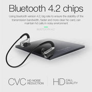 J2 Bluetooth 4.2 Binaural Hanging Type Wireless Sports Bluetooth Earphone, Built-in Memory (Gold)