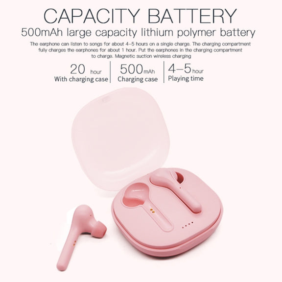K88 Bluetooth 5.0 TWS Touch Binaural Wireless Stereo Sports Bluetooth Earphone with Charging Box(White)