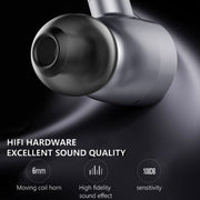 V7 Bluetooth 5.0 Business Style Wireless Stereo Sports Bluetooth Earphone, Support Inform Caller Name (Black)