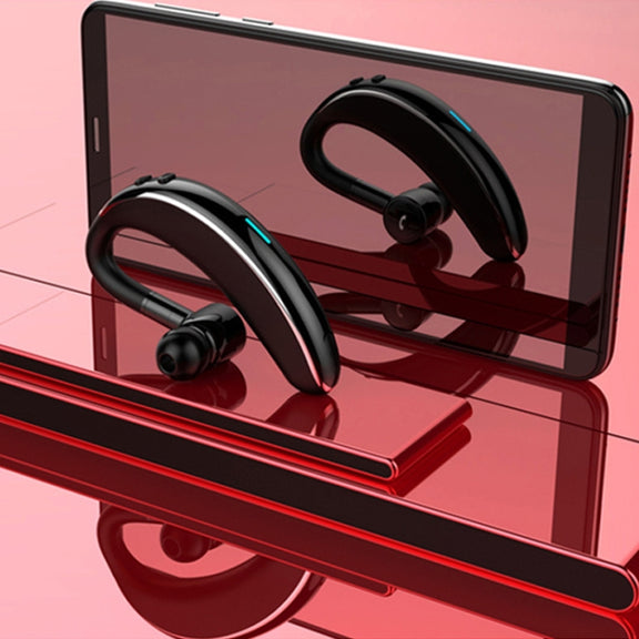 V7 Bluetooth 5.0 Business Style Wireless Stereo Sports Bluetooth Earphone, Support Inform Caller Name (Black)
