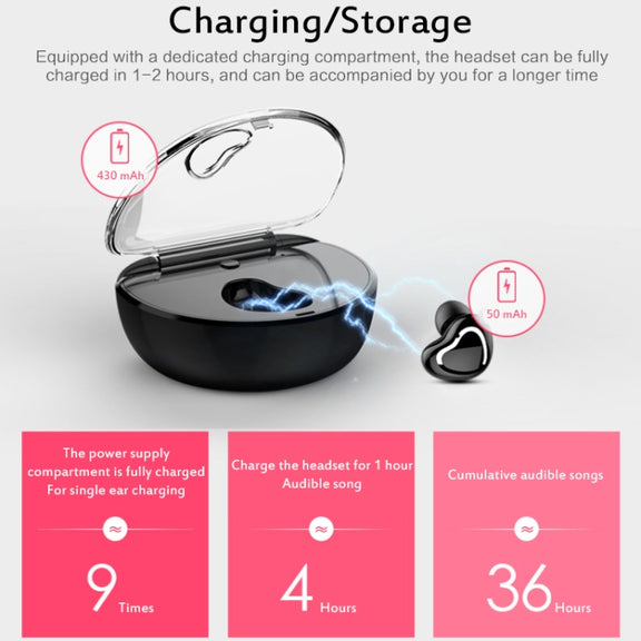 X7 Bluetooth 4.1 Mini Invisible Wireless Sports Bluetooth Earphone with Charging Box (Flesh Color)
