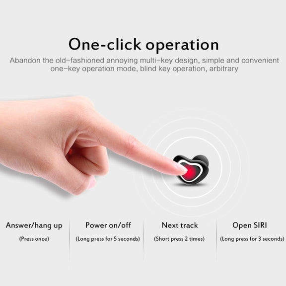 X7 Bluetooth 4.1 Mini Invisible Wireless Sports Bluetooth Earphone with Charging Box (White)