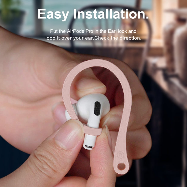 For AirPods 1 / 2 / Pro Anti-lost Silicone Earphone Ear-hook(Pink)