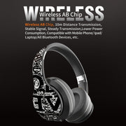 B1 Graffiti Pattern Wireless Bluetooth V5.0 Headset (Red)