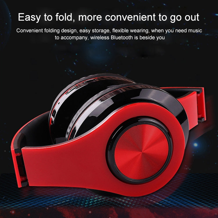 B39 Wireless Bluetooth V5.0 Headset (Black Red)