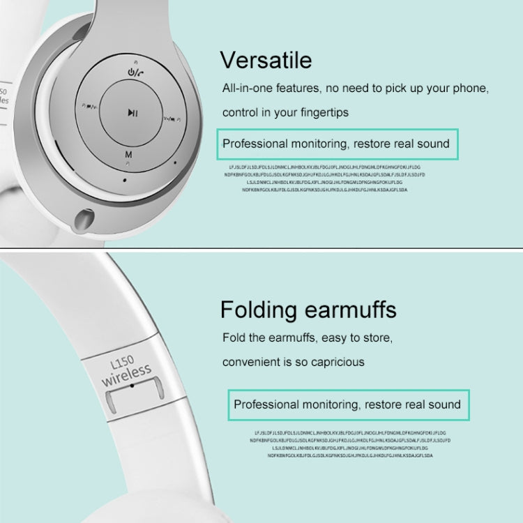 L150 Wireless Bluetooth V5.0 Headset (Silver)