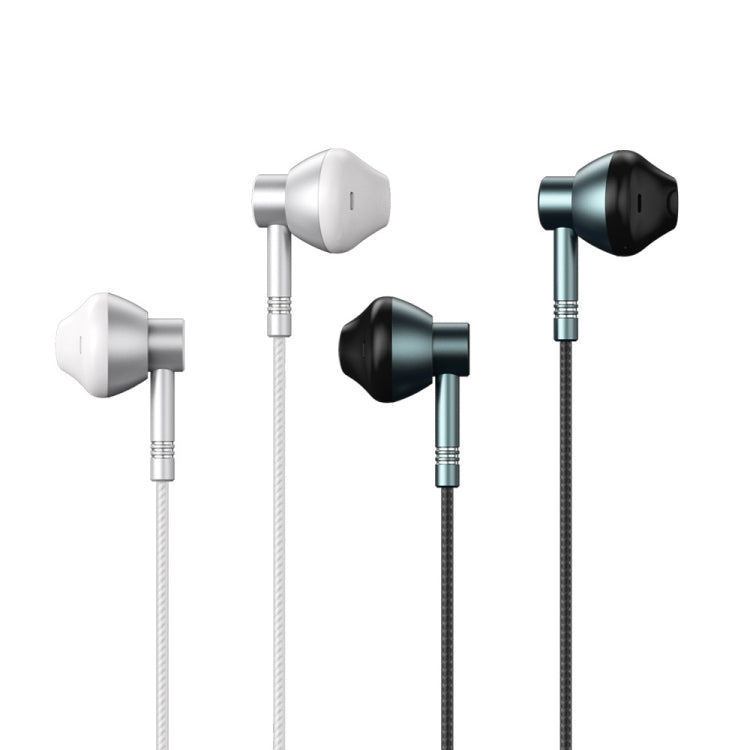 REMAX RM-201 In-Ear Stereo Metal Music Earphone with Wire Control + MIC, Support Hands-free(Tarnish) - Normal Style Earphone by REMAX | Online Shopping South Africa | PMC TechLife