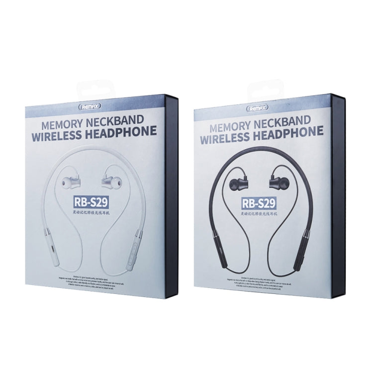 REMAX RB-S29 Linton Series Memory Neckband V5.0 Bluetooth Wireless Earphone (White) - Neck-mounted Earphone by REMAX | Online Shopping South Africa | PMC TechLife