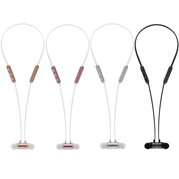 BT-900 Bluetooth 4.2 Hanging Neck Design Bluetooth Headset, Support Music Play & Switching & Volume Control & Answer(Black)
