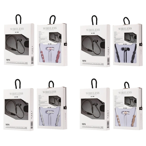 BT-900 Bluetooth 4.2 Hanging Neck Design Bluetooth Headset, Support Music Play & Switching & Volume Control & Answer(Black)