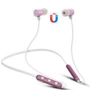 BT-900 Bluetooth 4.2 Hanging Neck Design Bluetooth Headset, Support Music Play & Switching & Volume Control & Answer(Rose Gold)