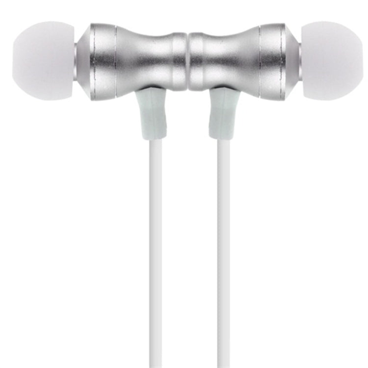 F11 Bluetooth 4.2 Hanging Neck Design Bluetooth Headset, Support Music Play & Switching & Volume Control & Answer(Silver)