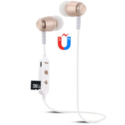 F15 Bluetooth 4.2 Hanging Neck Design Bluetooth Headset, Support Music Play & Switching & Volume Control & Answer(Gold)