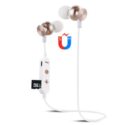 F17 Bluetooth 4.2 Hanging Neck Design Bluetooth Headset, Support Music Play & Switching & Volume Control & Answer(Gold)