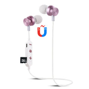 F17 Bluetooth 4.2 Hanging Neck Design Bluetooth Headset, Support Music Play & Switching & Volume Control & Answer(Rose Gold)