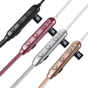 F106 Bluetooth 4.2 Hanging Neck Design Bluetooth Headset, Support Music Play & Switching & Volume Control & Answer(Gold)