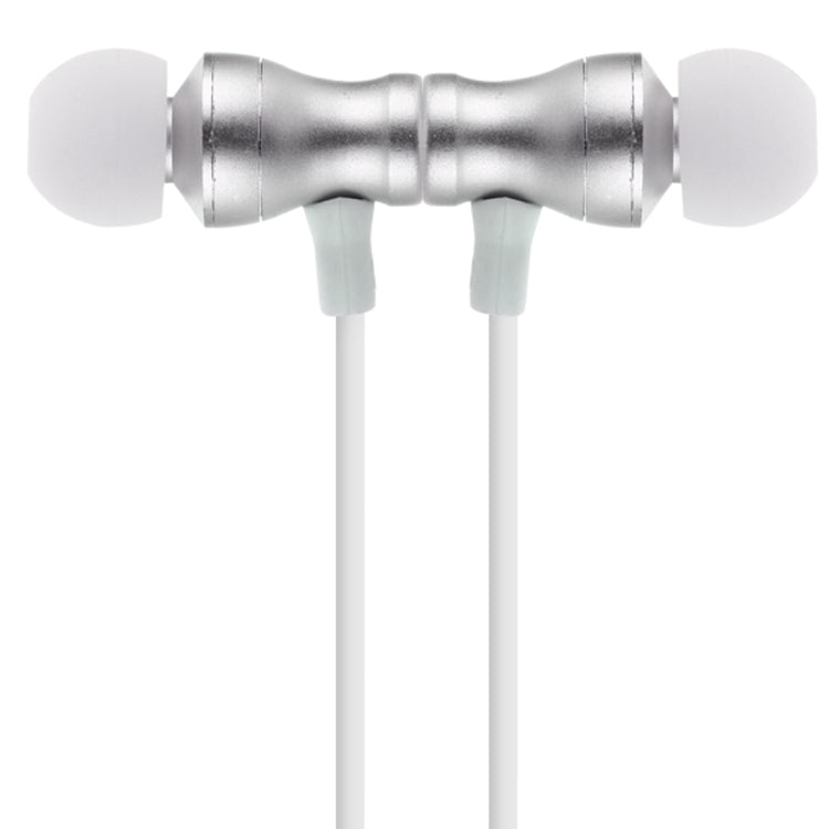 F106 Bluetooth 4.2 Hanging Neck Design Bluetooth Headset, Support Music Play & Switching & Volume Control & Answer(Silver) - Neck-mounted Earphone by PMC TechLife | Online Shopping South Africa | PMC TechLife