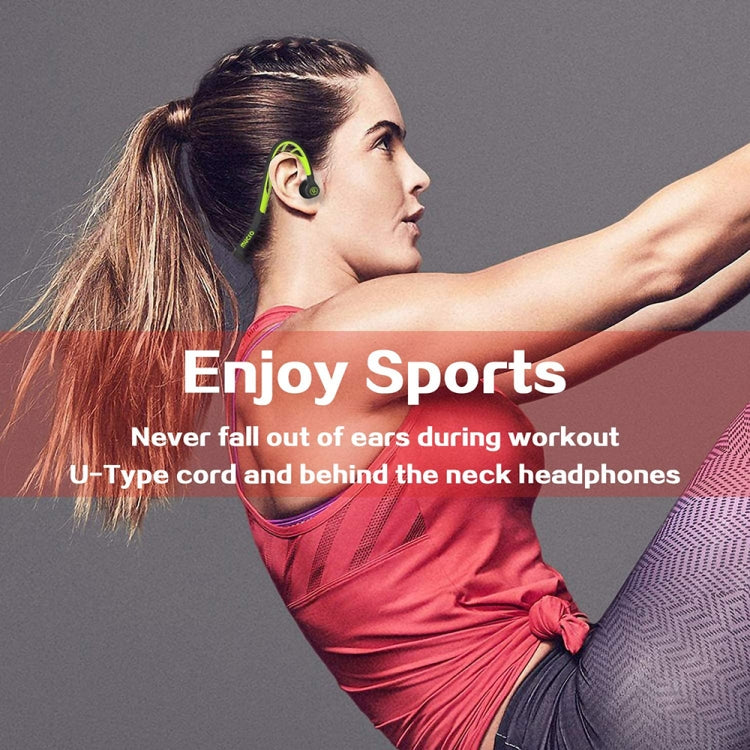 Mucro ML233 Foldable Wired Running Sports Headphones Night Neckband In-Ear Stereo Earphones, Cable Length: 1.2m(Green) - free shipping - PMC Jewellery - Order now!