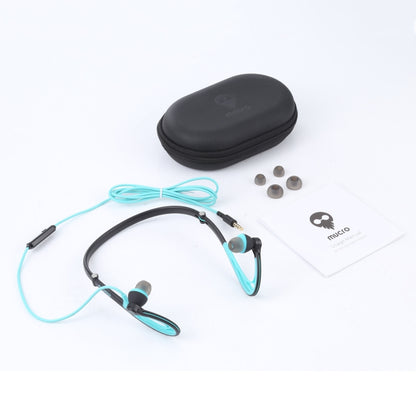 Mucro ML233 Foldable Wired Running Sports Headphones Night Neckband In-Ear Stereo Earphones, Cable Length: 1.2m(Green) - free shipping - PMC Jewellery - Order now!