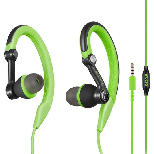 Mucro MB-232 Running In-Ear Sport Earbuds Earhook Wired Stereo Headphones for Jogging Gym(Green) - Sport Earphone by Mucro | Online Shopping South Africa | PMC Jewellery | Buy Now Pay Later Mobicred