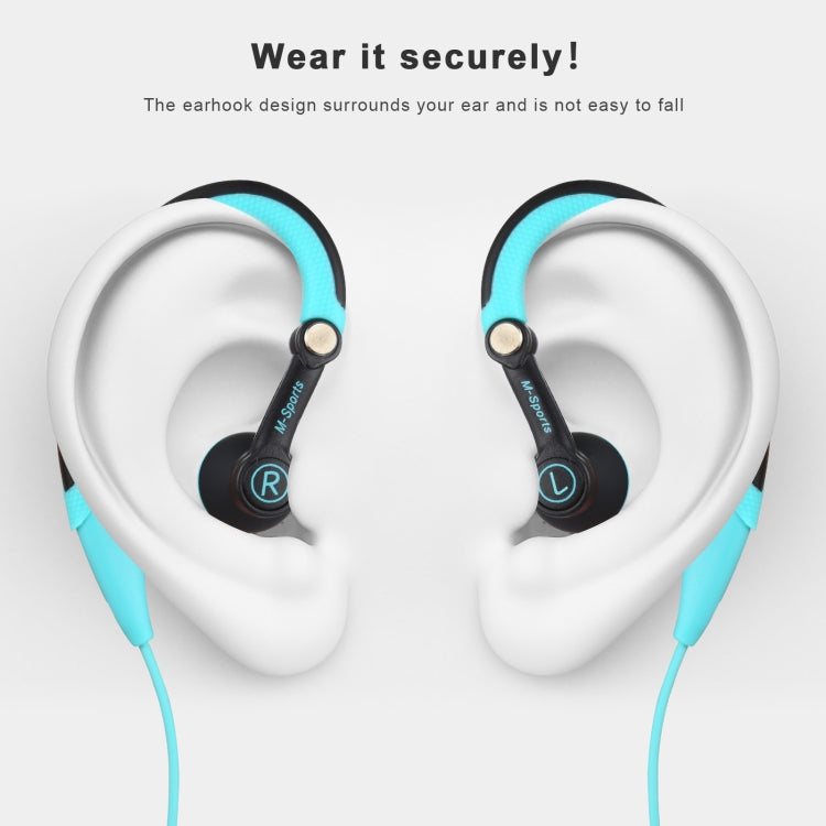 Mucro MB-232 Running In-Ear Sport Earbuds Earhook Wired Stereo Headphones for Jogging Gym(Blue) - free shipping - PMC Jewellery - Order now!