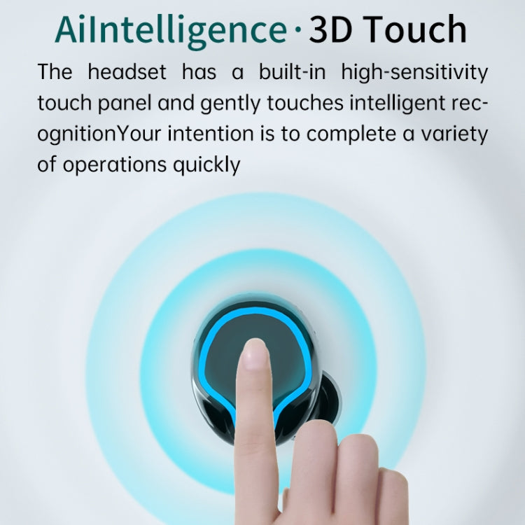 M9 Bluetooth 5.1 TWS Mirror Digital Display Wireless Bluetooth Earphone with Charging Box Flashlight , Support Touch & Siri & Battery Display(Black) - TWS Earphone by PMC TechLife | Online Shopping South Africa | PMC TechLife