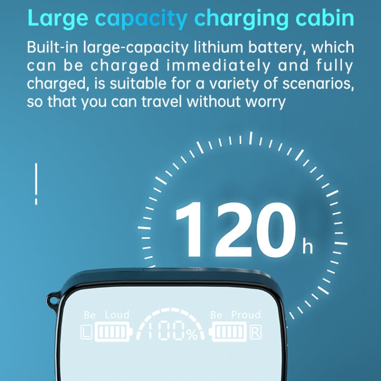 M9 Bluetooth 5.1 TWS Mirror Digital Display Wireless Bluetooth Earphone with Charging Box Flashlight , Support Touch & Siri & Battery Display(Black) - TWS Earphone by PMC TechLife | Online Shopping South Africa | PMC TechLife