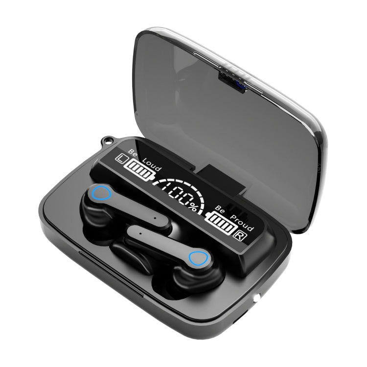 M19 Bluetooth 5.1 TWS Digital Display Wireless Bluetooth Earphone with Charging Box, Support Touch & Siri & Battery Display (Black) - TWS Earphone by PMC TechLife | Online Shopping South Africa | PMC TechLife
