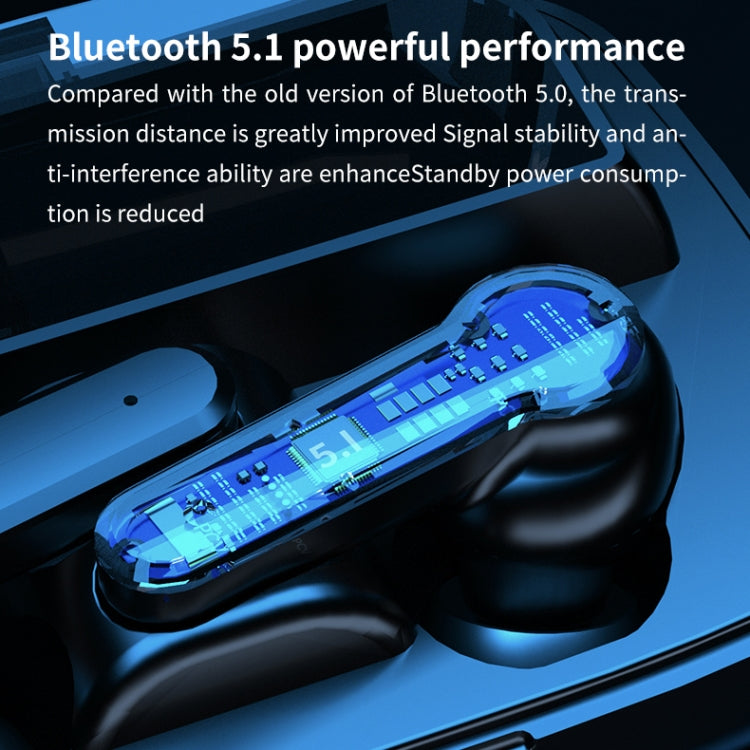 M19 Bluetooth 5.1 TWS Digital Display Wireless Bluetooth Earphone with Charging Box, Support Touch & Siri & Battery Display (Black) - TWS Earphone by PMC TechLife | Online Shopping South Africa | PMC TechLife
