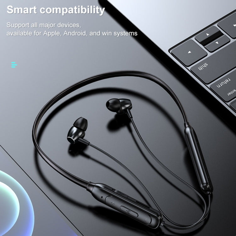 M61 Bluetooth 5.1 Business Sport Magnetic Metal Stereo Neck-mounted Bluetooth Earphone(Pink)