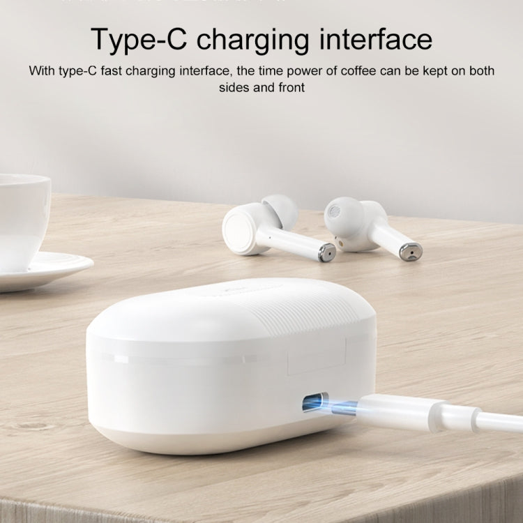 MI4 Bluetooth 5.0 LED Digital Display Intelligent Noise Reduction True Wireless Bluetooth Earphone (White) - TWS Earphone by PMC TechLife | Online Shopping South Africa | PMC TechLife