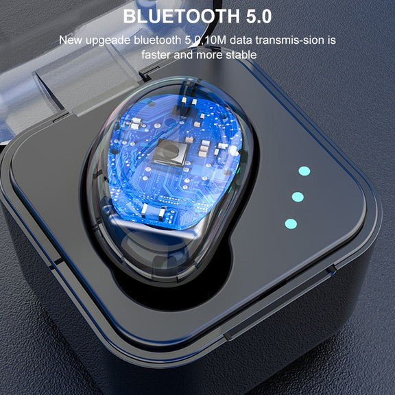 M-B8 Bluetooth 5.0 Mini Invisible In-ear Stereo Wireless Bluetooth Earphone with Charging Box (Rose Gold)