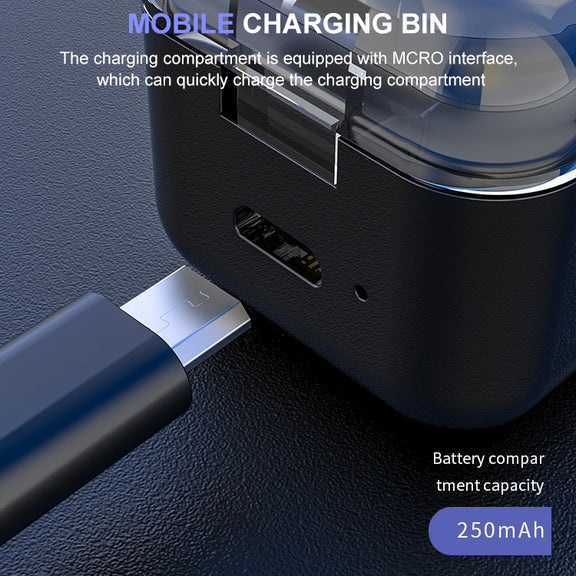 M-B8 Bluetooth 5.0 Mini Invisible In-ear Stereo Wireless Bluetooth Earphone with Charging Box (Rose Gold)