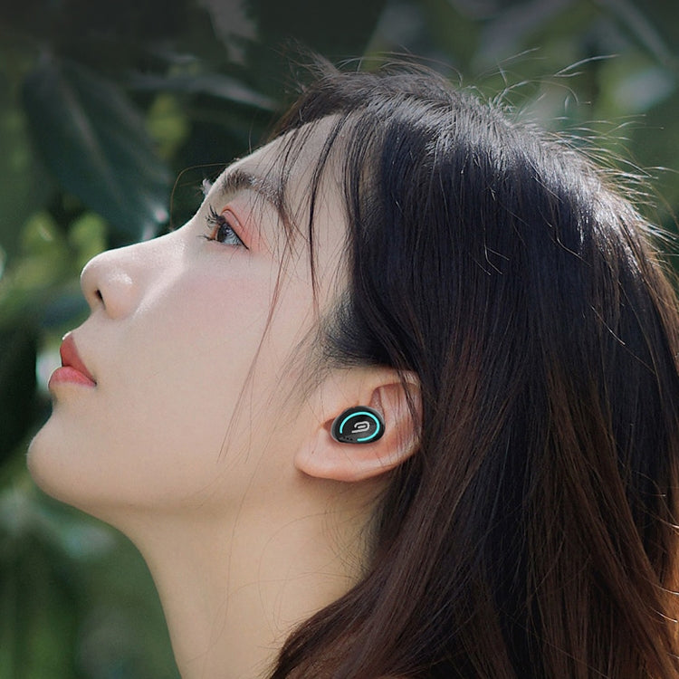 M-B8 Bluetooth 5.0 Mini Invisible In-ear Stereo Wireless Bluetooth Earphone with Charging Box (Rose Gold)