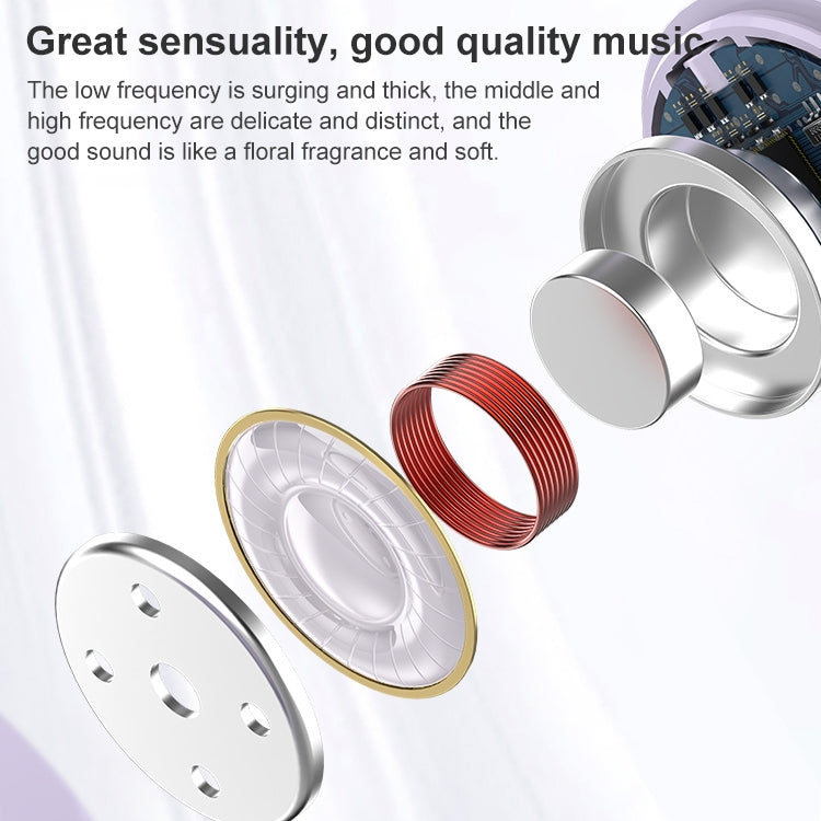 Mijiaer TN22 Bluetooth 5.1 True Wireless Stereo Bluetooth Earphone(Purple)