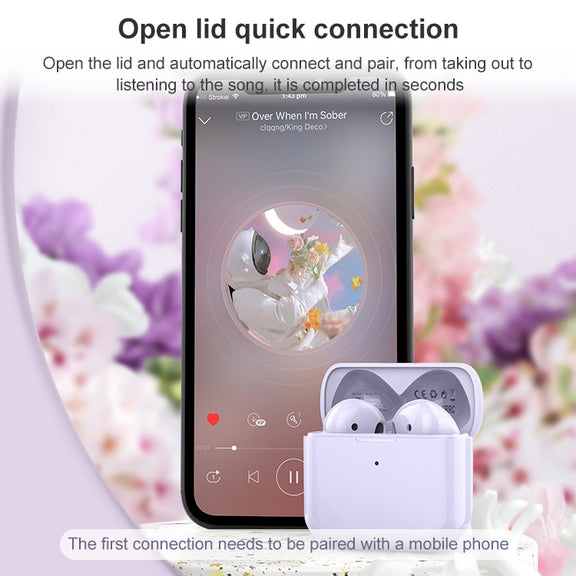 Mijiaer TN22 Bluetooth 5.1 True Wireless Stereo Bluetooth Earphone(Purple)