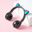 M6 Luminous Cat Ears Pure-color Foldable Bluetooth Headset with 3.5mm Jack & TF Card Slot (Black) - Headset & Headphone by PMC TechLife | Online Shopping South Africa | PMC TechLife