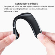 DS800 Bluetooth 5.0 Universal Hanging Ear Style Business Sports Wireless Bluetooth Earphone, Upgrade Version (Black)