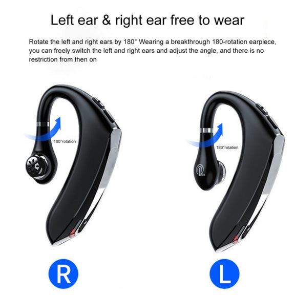 DS800 Bluetooth 5.0 Universal Hanging Ear Style Business Sports Wireless Bluetooth Earphone with Charging Box (Red)