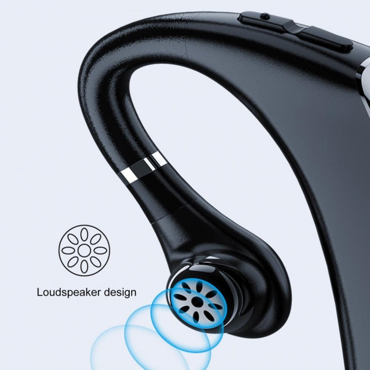 DS800 Bluetooth 5.0 Universal Hanging Ear Style Business Sports Wireless Bluetooth Earphone with Charging Box (Black)