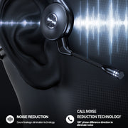 M-1 Back-mounted Touch Noise Reduction Bone Conduction Bluetooth Earphone with Detachable Microphone (Black)