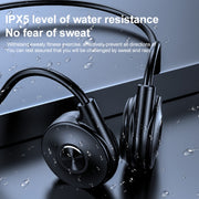 M-1 Back-mounted Touch Noise Reduction Bone Conduction Bluetooth Earphone with Detachable Microphone (Black)