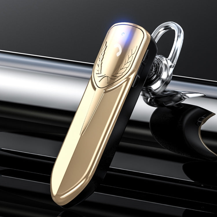 M81 CVC Noise Reduction Unilateral Business Ear-mounted Bluetooth Earphone, Support Siri & One for Two(Gold) - Bluetooth Earphone by PMC TechLife | Online Shopping South Africa | PMC TechLife