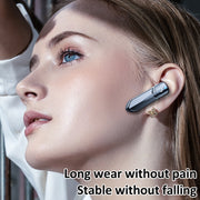 M81 CVC Noise Reduction Unilateral Business Ear-mounted Bluetooth Earphone, Support Siri & One for Two(White)