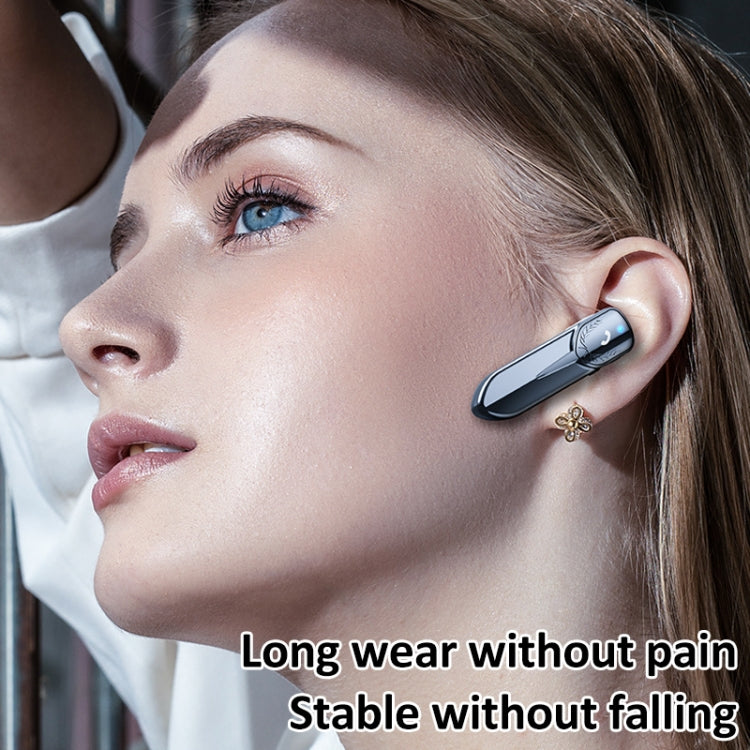 M81 CVC Noise Reduction Unilateral Business Ear-mounted Bluetooth Earphone, Support Siri & One for Two(White)