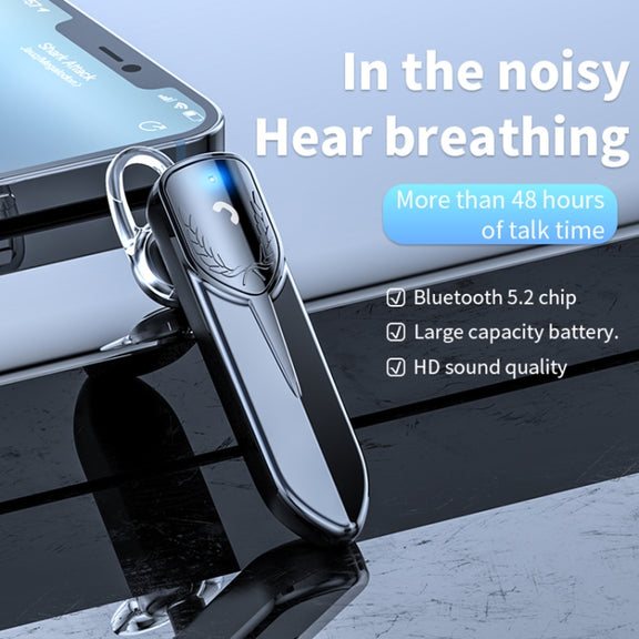 M81 CVC Noise Reduction Unilateral Business Ear-mounted Bluetooth Earphone, Support Siri & One for Two(Gold)