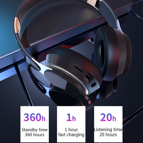 07S Folding Sports Computer Games Wireless Bluetooth V5.0 Headset with Mic (Red)