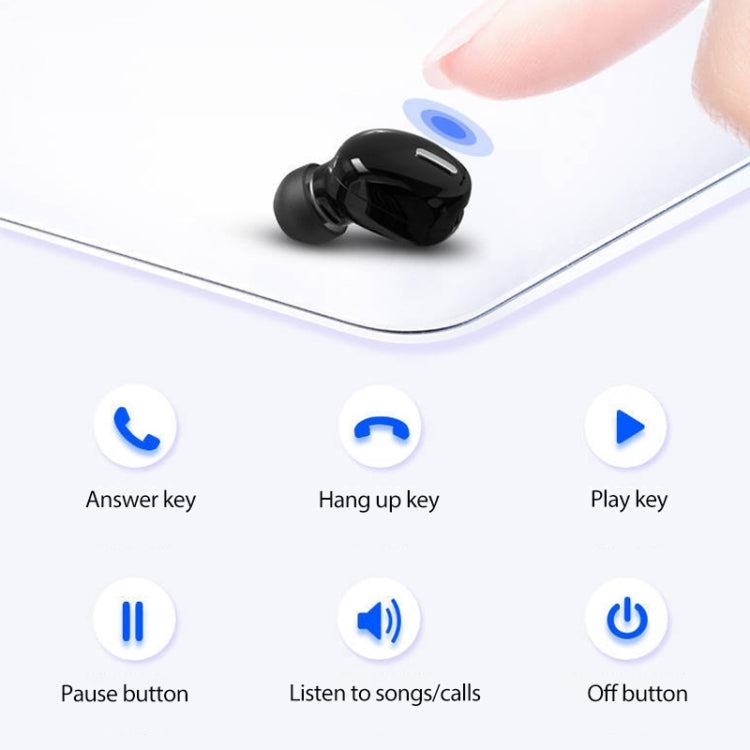 X9 Wireless Bluetooth 5.0 Mini In-Ear Unilateral Earphone(White)
