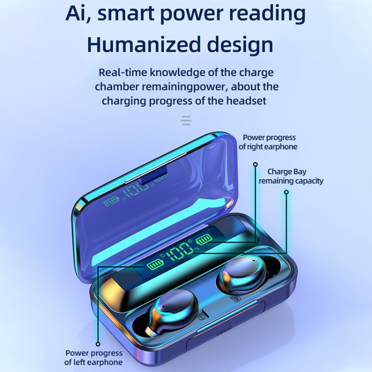 F9-5C Macaron Series Four-bar Breathing Light + Digital Display Noise Reduction Bluetooth Earphone (Yellow) - Bluetooth Earphone by PMC TechLife | Online Shopping South Africa | PMC TechLife