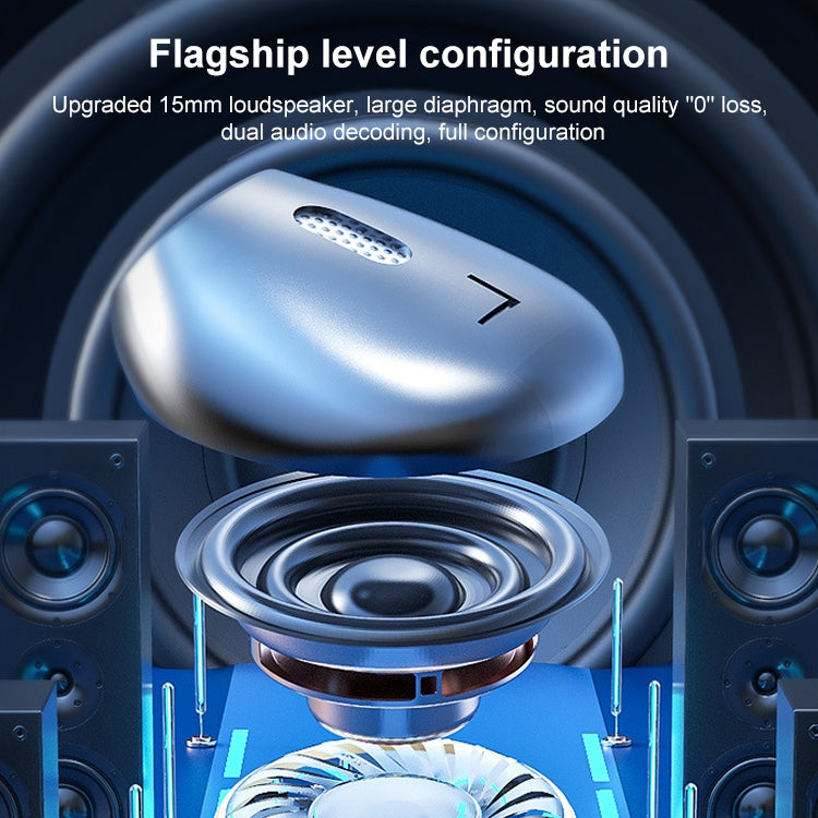 V9 Mirror Noodle Wireless Bluetooth Earphone with Charging Compartment (White) - Bluetooth Earphone by PMC TechLife | Online Shopping South Africa | PMC TechLife